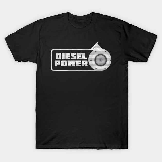 Diesel Power Turbocharger American Flag USA T-Shirt by almostbrand